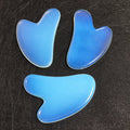 Huiying Heart Custom Logo Opalite Scraper Body Face Massage Facial Gua Sha Stone