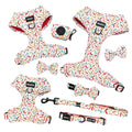 Custom Luxury Neoprene Poop Bag Dispenser Dog Harness Set Waterproof PVC XS Size Solid Pattern Printed XXS Leash Collar for Dogs