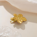 Dazan New HOT INS 18k Gold Plated Stainless Steel Vintage Embossed Flower Hair Clip Gypsy Exotic Hair Accessories Lady Jewelry