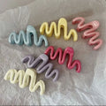 Wholesale New Fashion 10.5cm Large Plastic Hair Claw Clips Wave Cream Jelly Color Simple Women's Hair Accessories