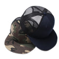 Custom Design Your Own Logo Men Mesh Plain Pattern Sports Black Snapback Trucker Cap