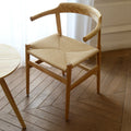 PurelyFeel Japanese Style Dining Chair Solid Wood Armchair Nordic Design Leisure Chair