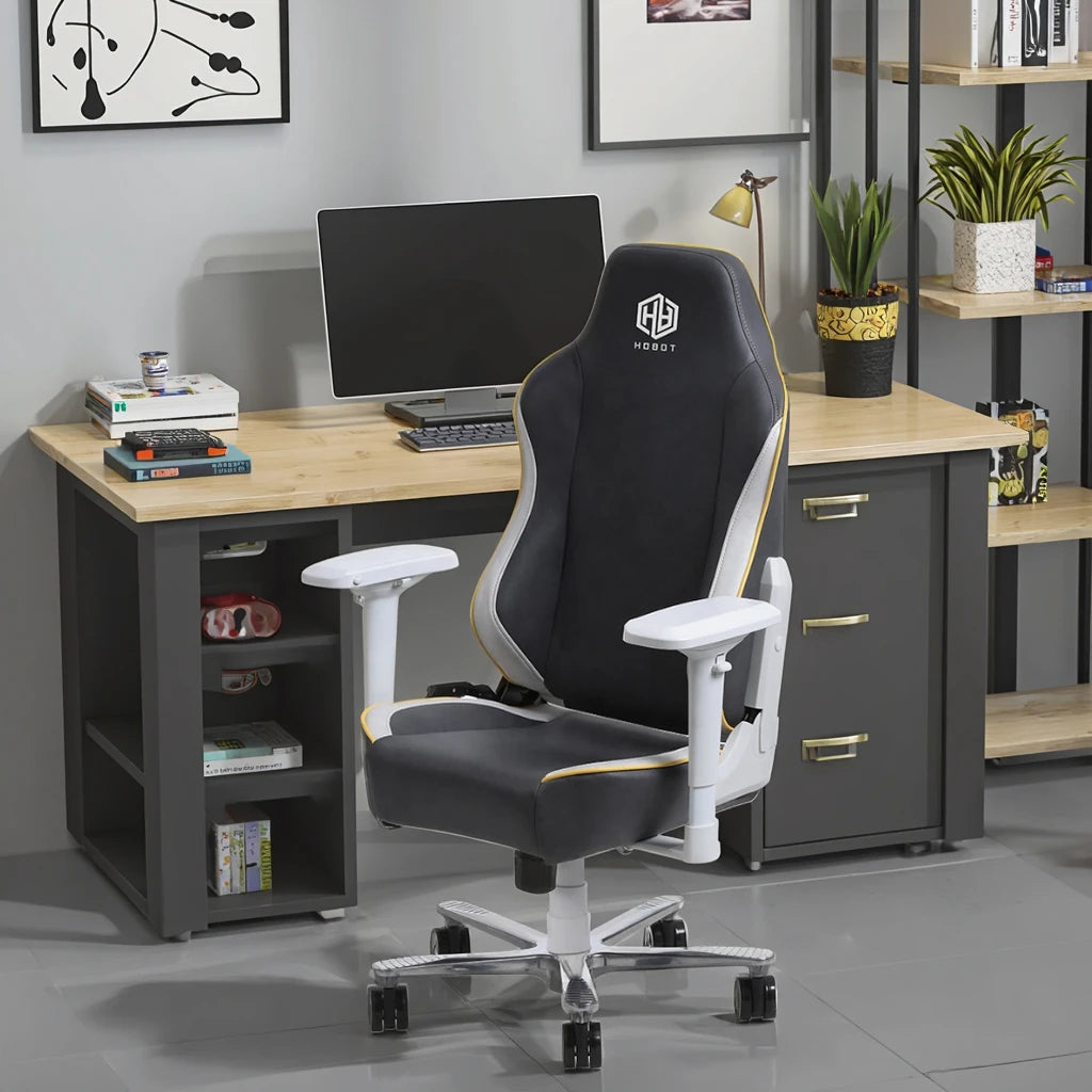 Hobot Ergonomic Swivel Chair Set Kids Study Table and Adjustable Height Gaming Chair for Children Bedroom Furniture