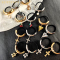 High Quality Single-layer Arc-shaped Pendant Hair Tie Star Cherry Crystal Diamond Inlaid Pendant Hair Rope Girls Rubber Band