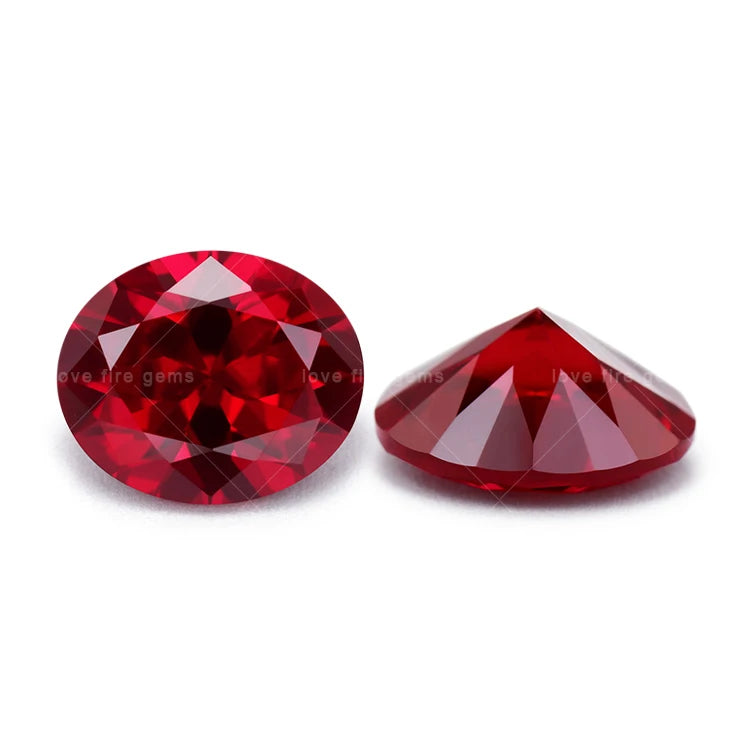 6*8 - 7*9mm Lab Created Corundum Stone Gems Prices of Corundum 5# Ruby Loose Gemstone Synthetic Red Corundum