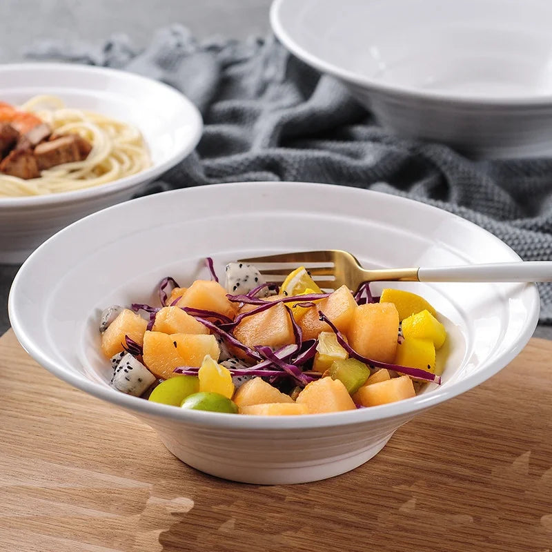 Unbreakable Home and Restaurant Tableware 10 Inch Unbreakable Large Plastic Melamine Ramen Salad Mixing Bowl
