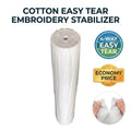 100% Cotton Easy Tear Embroidery Stabilizer 4-Way Tear Away Backing | Economy Price for Industrial Mass Production