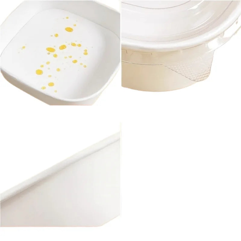 Wholesale Disposable Biodegradable Kraft Paper Bowls Boxes SquareFast Food Salad Takeaway