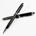 Custom Logo Carbon Fiber Stylus Ballpoint Pen Black Metal Laser Engraved Luna Roller Ball Signature Stylus Pen