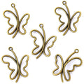 100pcs/bag butterfly Charms for Bracelets Necklace Pendant DIY Handmade Jewelry Making Accessories 26*19mm D2139