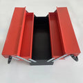 Red Metal Folding Storage Box 3 Layers with 5 Trays Multi-Function Iron Tool Organizer