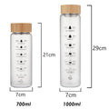 High Quality Transparent Color Wooden Lids Borosilicate Sublimation Glass Water Bottle