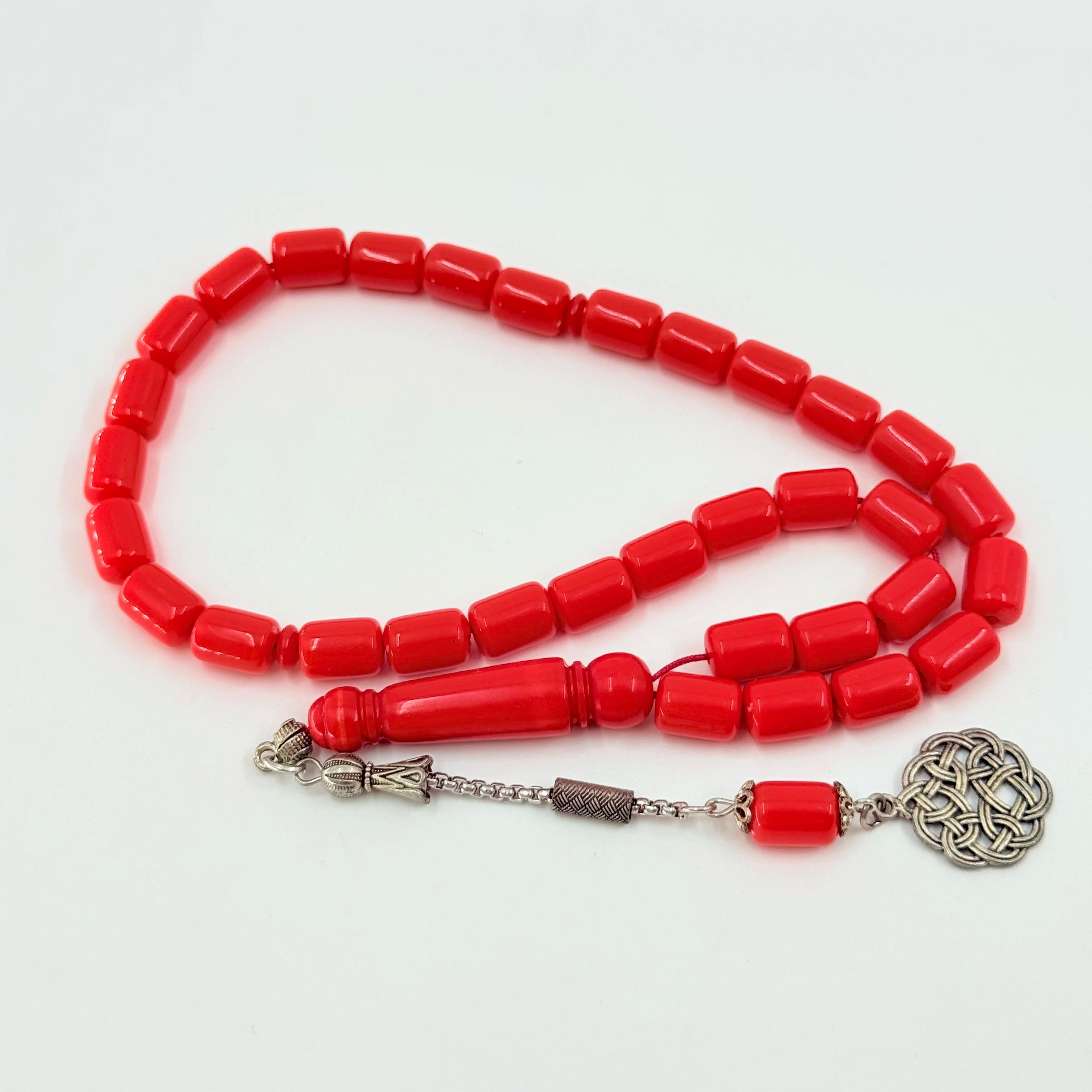 Islamic Prayer Beads Acrylic Beads 8 * 12MM 33pcs Misbaha Bracelet Muslim Pilgrimage Beads Tishbiha Imam Kerbai Subha Rosary