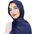 Solid Color Muslin Scarves Bubble Chiffon Scarf Hijab for Women