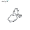 LUOTEEMI New Micro Trendy Woman Long Finger Fashion 2026 Luxury Jewelry Cubic Zirconia Ring