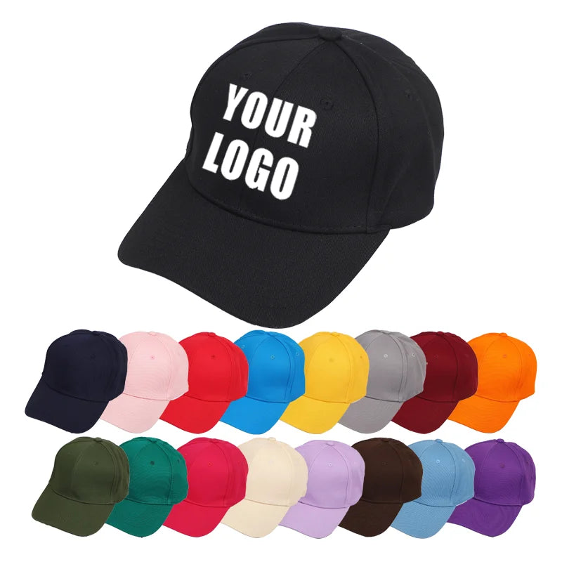 Factory Wholesale Six Panel Baseball Cap Advertising Cap with Custom logo Printing Embroidery Summer Unisex Sun Hat