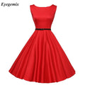 Summer Vintage Party Dress Women Lady Elegant 50s 60s Retro Pinup Vintage Dress Vestidos