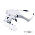 Runsine Headwear Eyeglasses with 5 Lens Led with Lamp Reading Maintenance Appreciation High Definition Acrylic Magnifying Glass