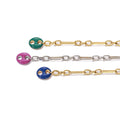 New Arrival Gold Plated Link Chain Necklace Y2K Trendy Jewelry Colorful Enamel Necklace for Women Girls