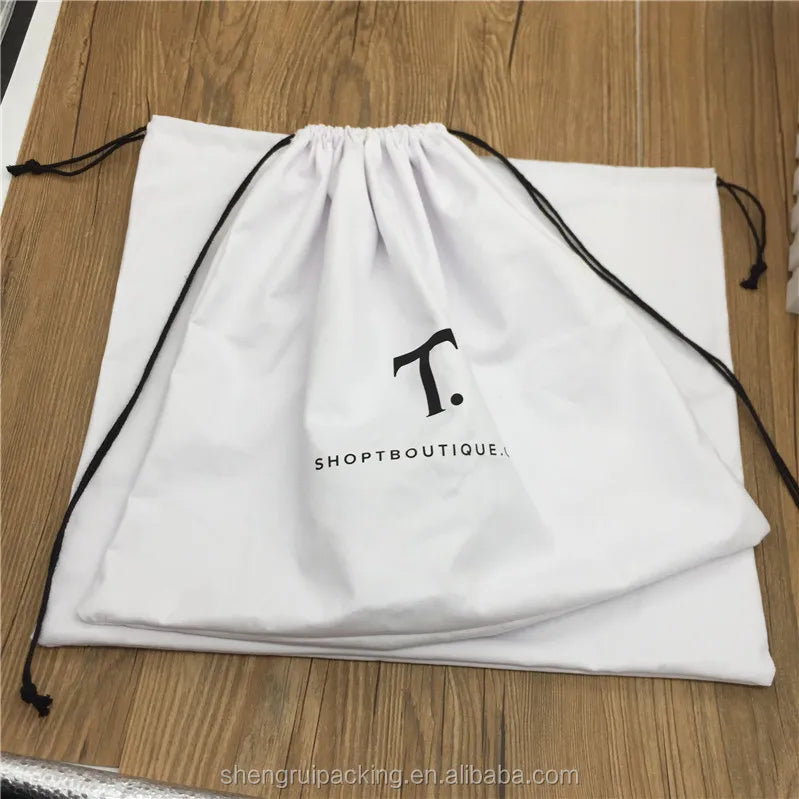 Custom Printed Cotton Dust Bag for Handbag Shoes Cloth Packaging Bag