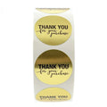 Factory Custom Holographic Glossy Logo Printed Roll Seal Self-Adhesive Paper Round Thank You Label Stickers Small Business