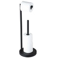 Hardware Bathroom Pendant Black Floor Stainless Steel Toilet Standing Toilet Paper Holder
