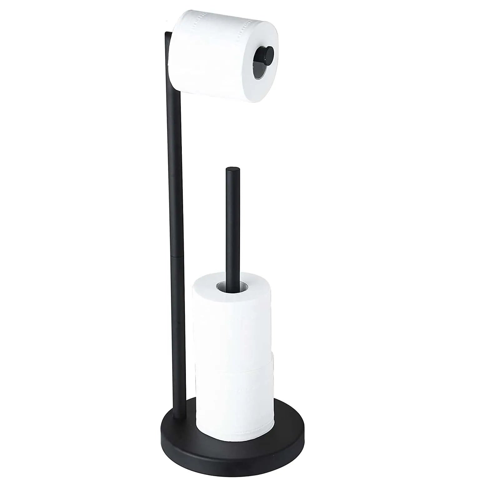 Hardware Bathroom Pendant Black Floor Stainless Steel Toilet Standing Toilet Paper Holder