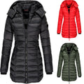 Yiwu Wholesale Winter Warm Big Size Jacket Simple Design Zipper Long Hoodie Coat