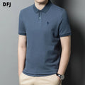 Custom Men's Performance for  Shirts Quick Dry Casual Short Sleeve Formal Knitted Shirts with Embroidered Print Pattern