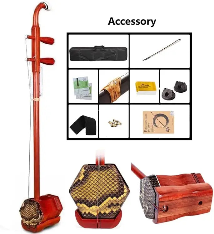 Jello HM-2011-1 Traditional Chinese Bassoon Adults Horse Tail Hair Red Rosewood Ox Bone Decoration Musical Instrument Accessory