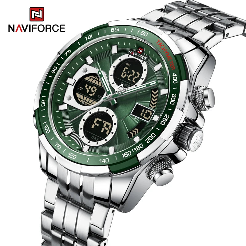 NAVIFORCE Watch 9197 Stainless Steel Digital Watch for Men Verified Suppliers for Watches Alibaba Best Selling Watch