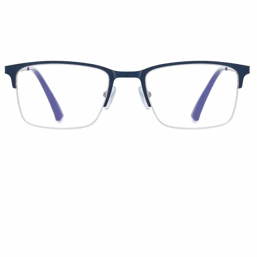 95899 Semi-Rimless  Anti Blue Light Computer Optical Glasses Can Be  Customised Metal Men Eyeglasses Frames