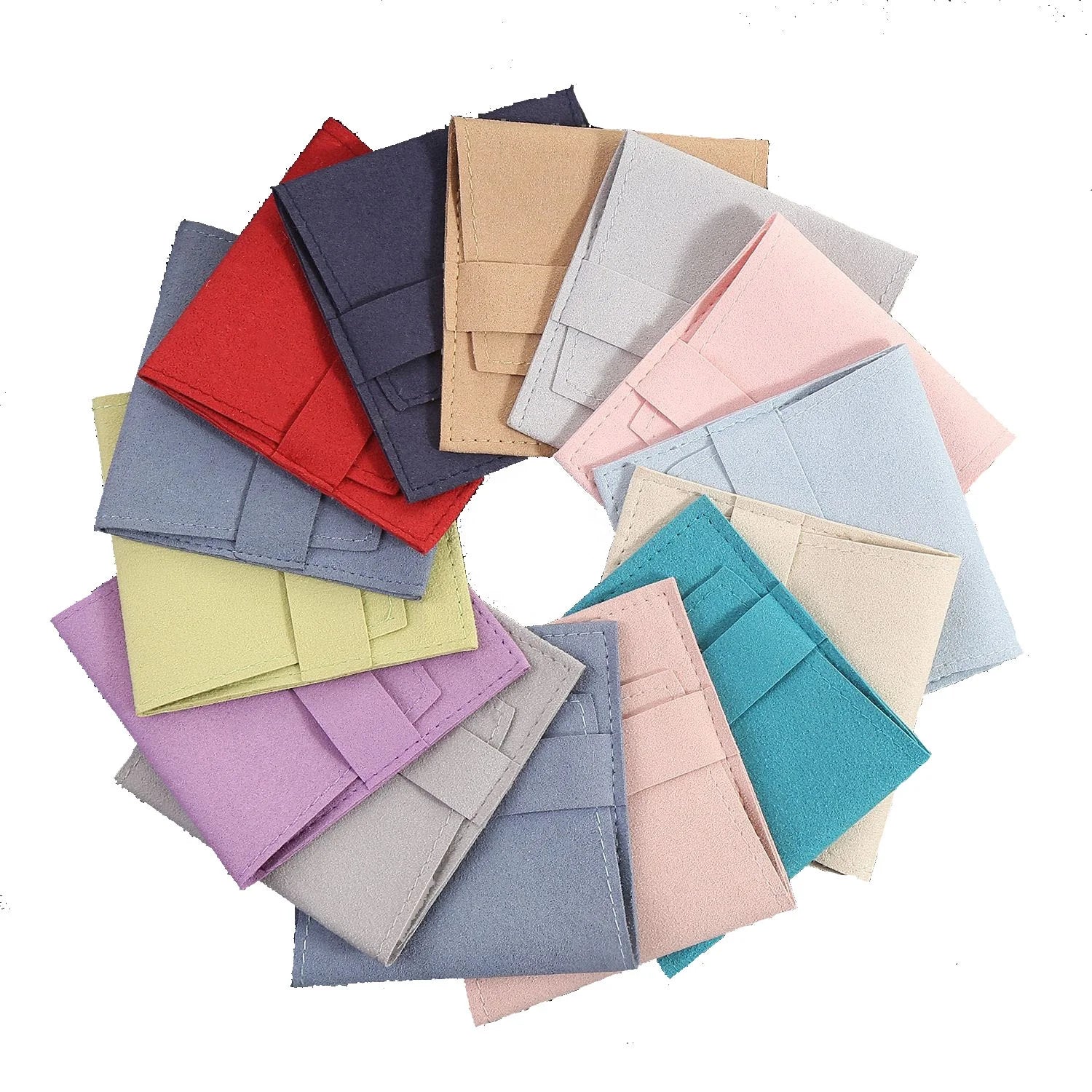 Fashion Envelope Jewelry Pouch Bag Suede Jewelry Packaging Bags Gift Velvet for Jewelry
