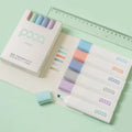 Simple eye protection large-capacity highlighter pen set creative sunny and soft color student marker pens 6 packs