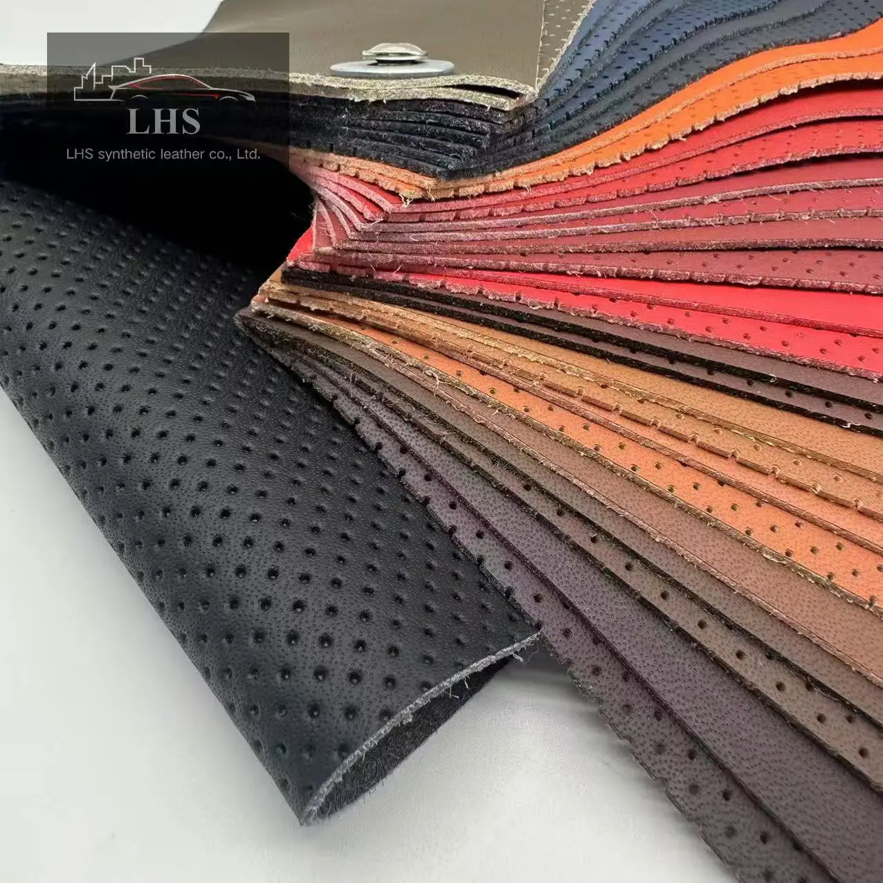 Genuine 1.4mm Microfiber Leather Steering Wheel Cover for Cars Embossed Interior Upholstery Use for Furniture or Bags
