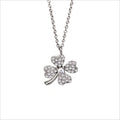 Fashion Brass Alloy Lucky Clover Pendant Necklace Women Charm Choker Necklaces Jewelry