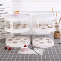Round Clear Plastic Cupcake Boxes Happy Birthday Package Boxes Flower Package Boxes