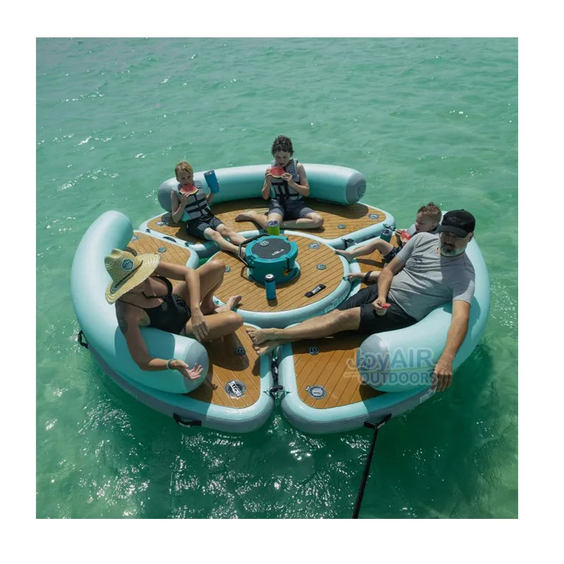 3m Diameter Inflatable Dock Bar Vinyl Floating Island Bar for Sea and Lake Occasions