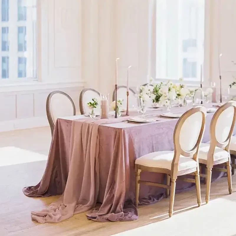 Luxury Velvet 100% Polyester Waterproof OEKO-TEX Certified Custom Color Square Woven Banquet Tablecloth for Home Wedding Decor
