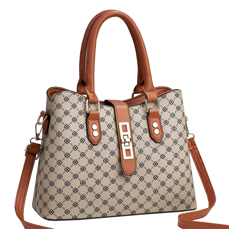 2023 Vintage Casual Tote Bag for Women Comfortable Daily Handbag with Zipper Closure New Plaid Design