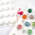 339  Factory Free Sample 15  Hole Half Ball Shape Small Size Silicon Resin Mold Silicon Chocolate Moulds Silicone Ice Cube Tray