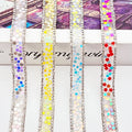 Wholesale Hot Fix Sequins Rhinestone Ribbon Rhinestone Sheet Self Adhesive Crystal Trim Strip for Cloth Garment Decoration