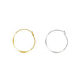New Style 0.7mm Thick Flattened Wire Boho Hoop Earrings Genuine Gold Filled for Women Jewelry
