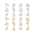 12 Zodiac Constellations Sign Large Size 14mm Charms Pendants for Custom DIY Jewelry Findings Necklace Bracelet CZ Charms