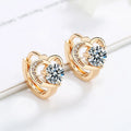 Wholesale Fashion Brass 14K 18K Gold Plated Chunky Cubic Zirconia Gemstone Huggie Hoop Earrings for Women