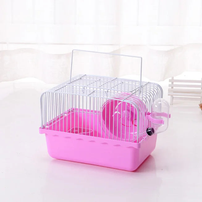23*17*15cm Small Size Hot Selling Pastoral Portable Hamster Cage Small Wire Cage Hamster
