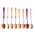 Heart Shape Metal Coffee Spoon Hanger 304 Stainless Steel Stirring Spoon