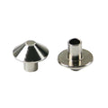Silver Stainless Steel Spike Rivet with Alloy Metal Studs Bright Finish for Punk Garment Craft Leather Belt Bags