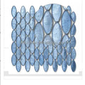 Wholesale Hot Sale Long Oval Pebble Glass Mosaic Tiles for Kitchen Backsplash Bathroom Wall and Floor Swimming  Pool Villa Hotel