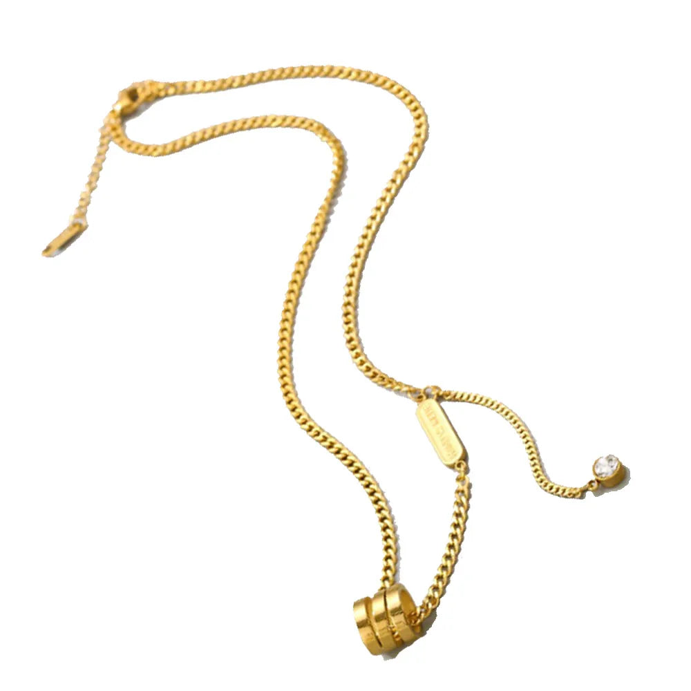 Wholesale Fashion Chic Stainless Steel Charm Pendant Necklace Charm Women Choker Necklaces Jewelry Supplier
